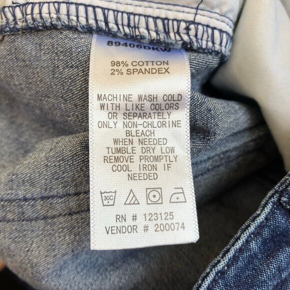 Metrostyle Sz 8 Vtg Y2K Relaxed Baggy Cargo Jeans Dark Wash Pockets Streetwear - Picture 14 of 16